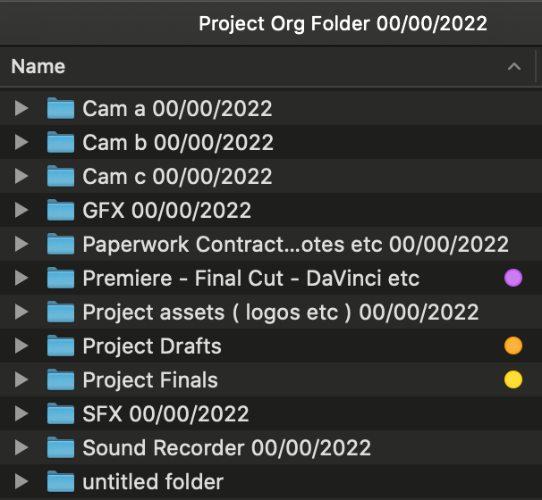 EditButter Studios - Project File Organization