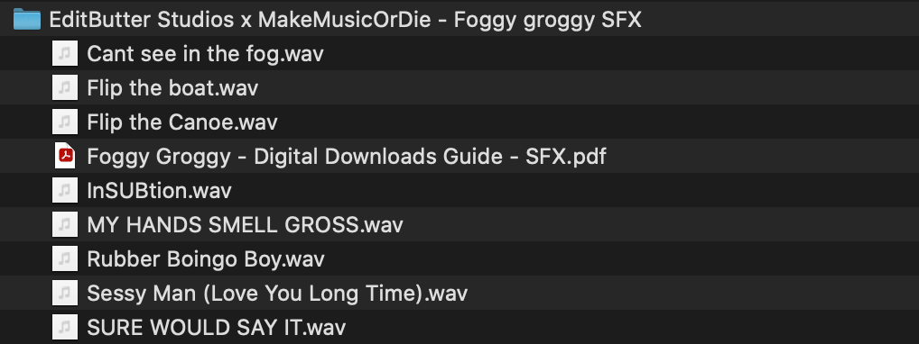 EditButter Studios x Make Music Or Die - Foggy Groggy SFX