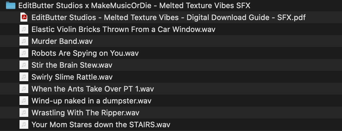 EditButter Studios x Make Music Or Die - Melted Texture Vibes SFX