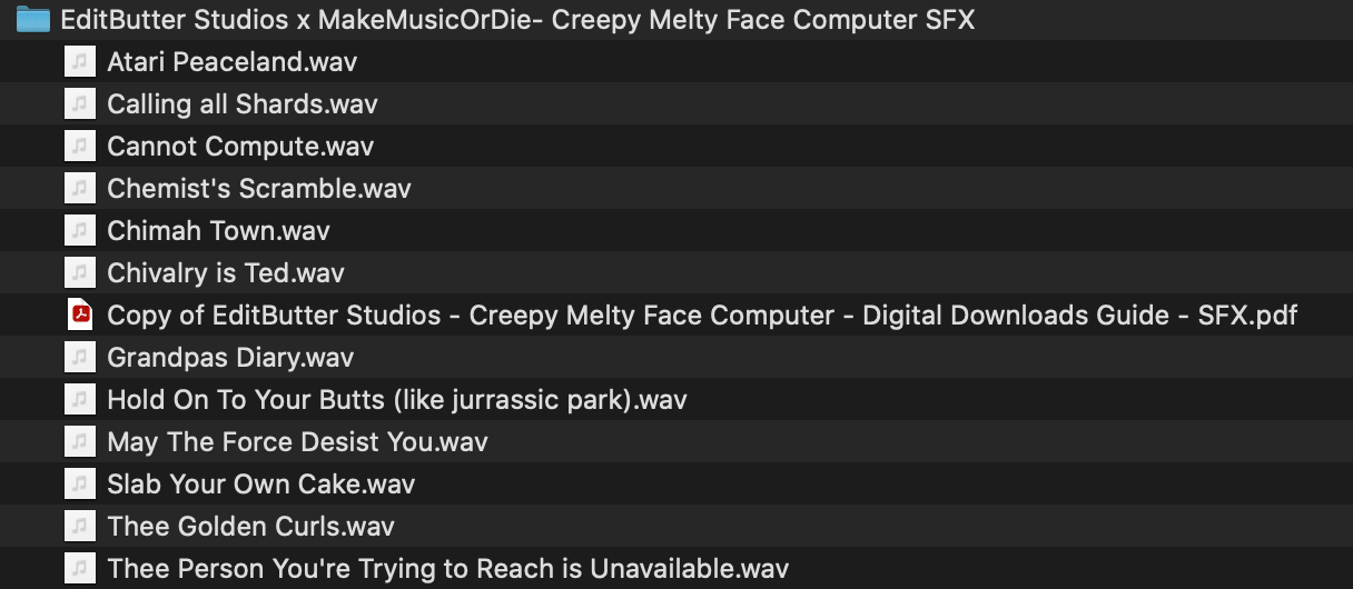 EditButter Studios x Make Music Or Die - Creepy Melty Face Computer SFX