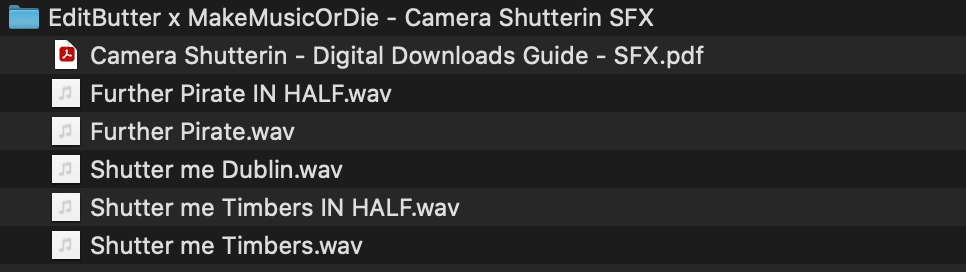 EditButter Studios x Make Music Or Die - Camera Shutterin SFX