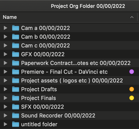 EditButter Studios - Project File Organization